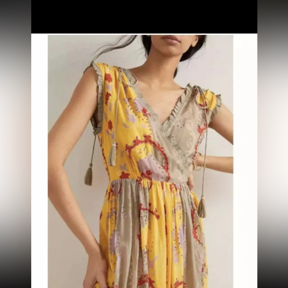 New Anthropologie Let Me Be Beaded Midi Maxi Dress $268 XS - Picture 2 of 7